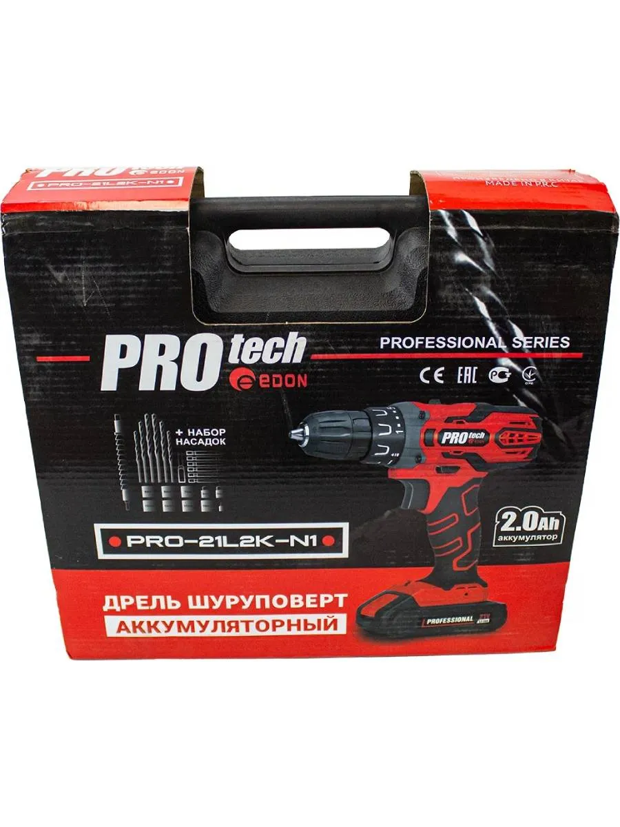 Edon PRO-21L2K-N1 Дрель-шуруповерт аккумуляторная 8