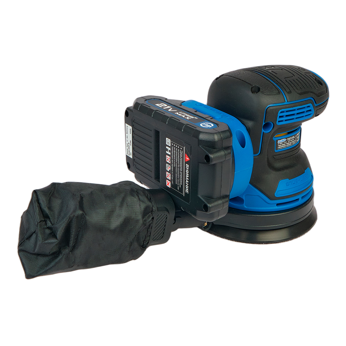 REDBO OOS-21A Шлифмашина эксцентриковая аккумуляторная бесщеточная (21В, 125мм) 3