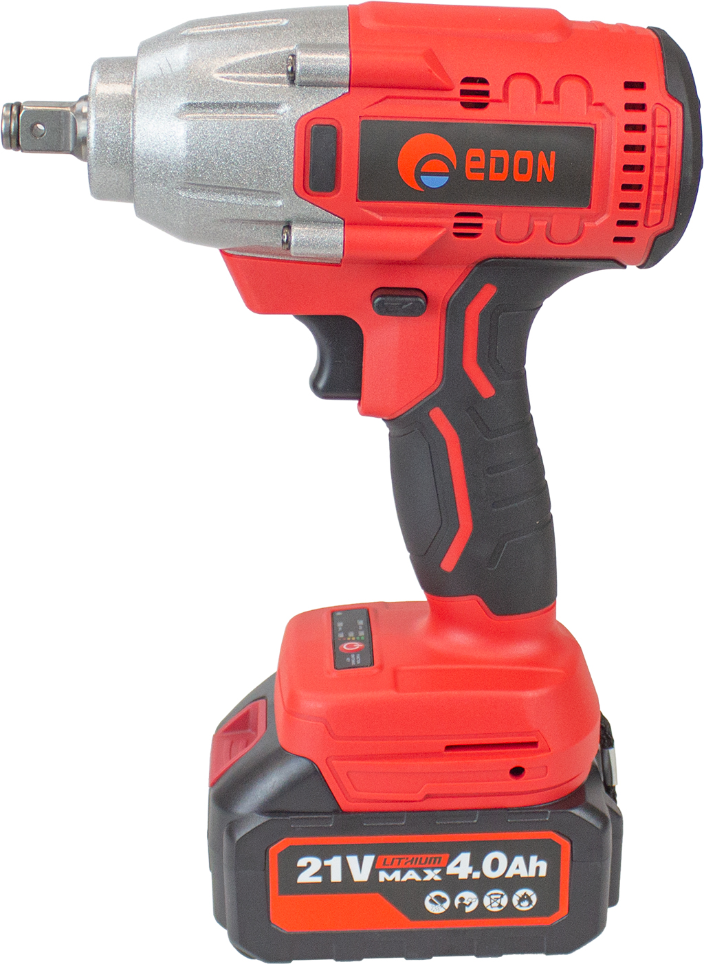 Edon UAW-21/500CBL Гайковерт ударный аккумул. бесщеточ. (21В, 500Нм, Li-Ion 2х4,0Ач;ЗУ 1х2А) 2