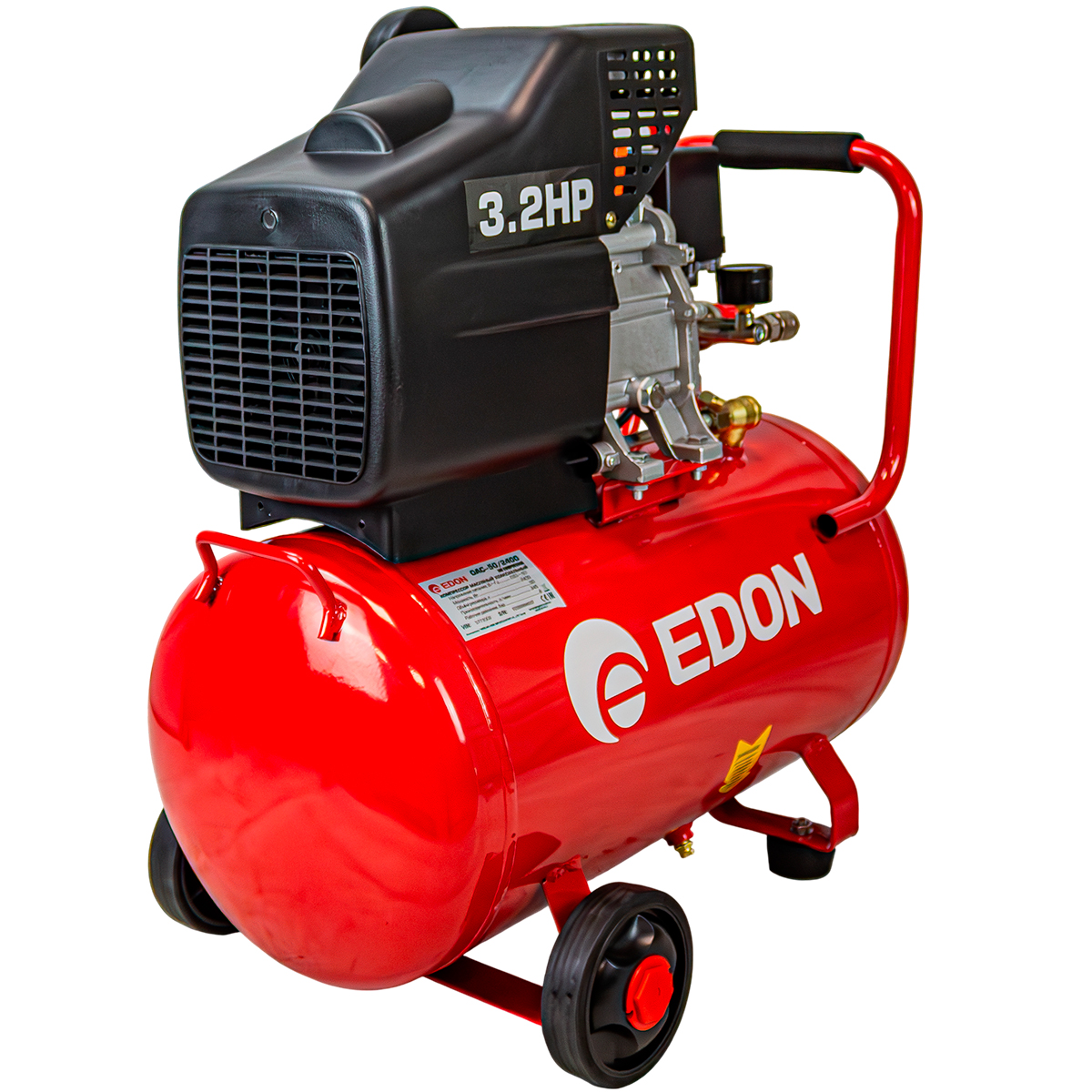 Edon OAC-50/2400 Компрессор масляный коаксиальный (2400Вт, 345л/мин, 8бар, 50л) 4