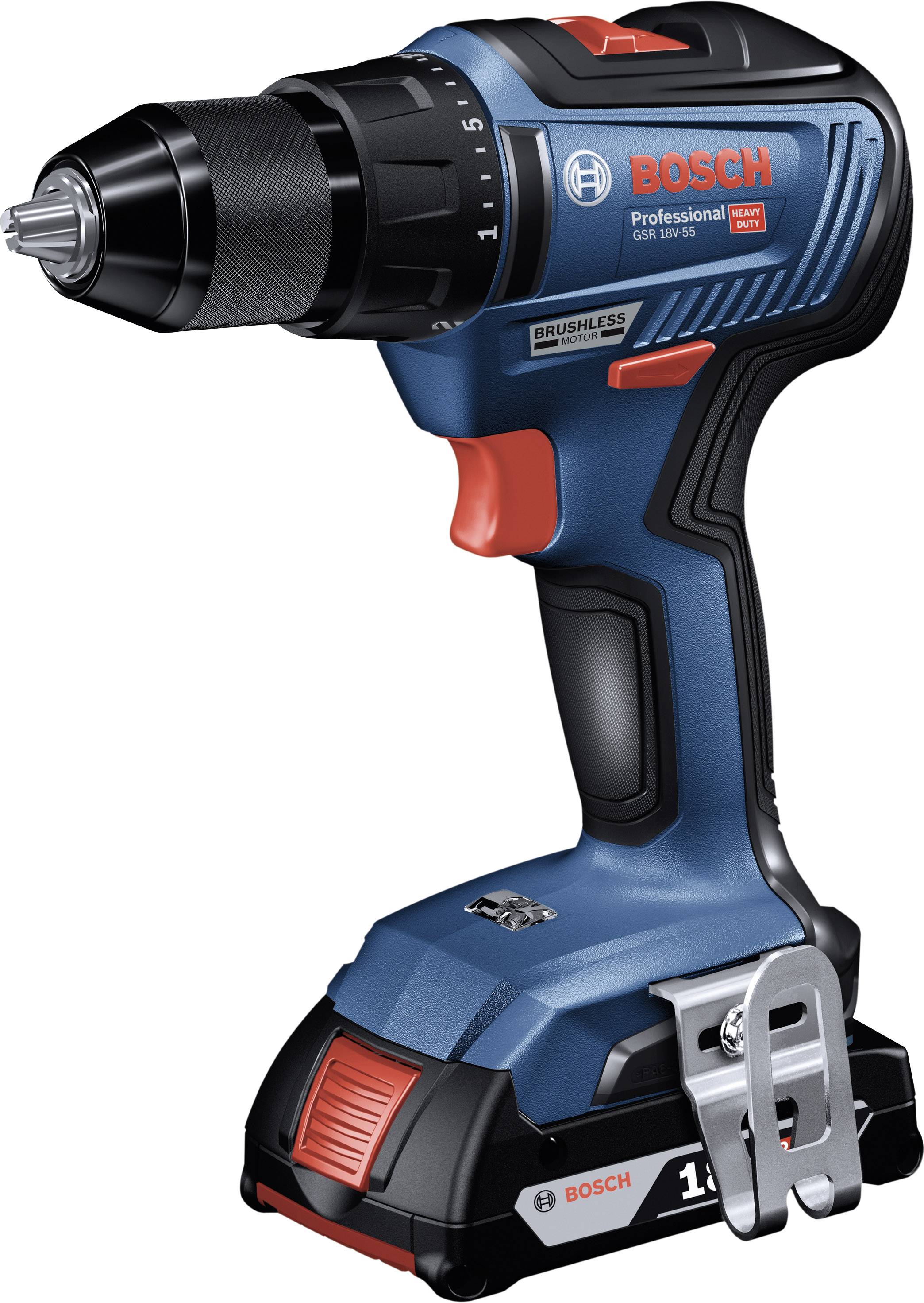 Дрель-шуруповерт бесщеточный Bosch 18V с полным набором головки